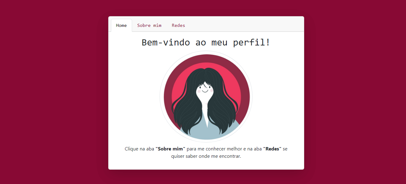 visualização do projeto card profile